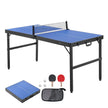 VEVOR Mid-Size Ping Pong Table Foldable Table Tennis Game Table Indoor with Net