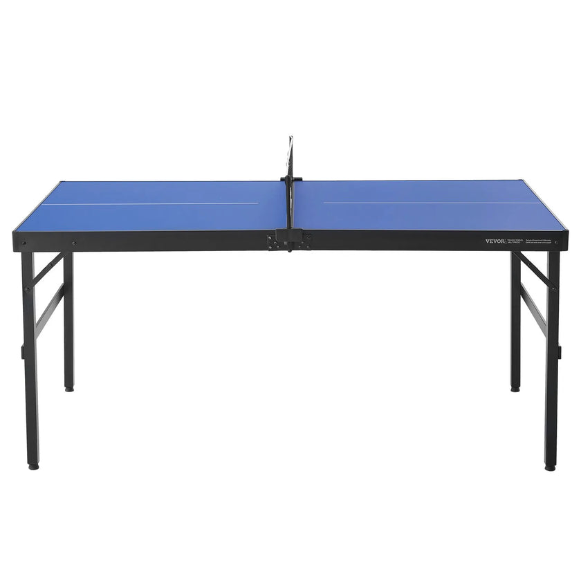 VEVOR Mid-Size Ping Pong Table Foldable Table Tennis Game Table Indoor with Net