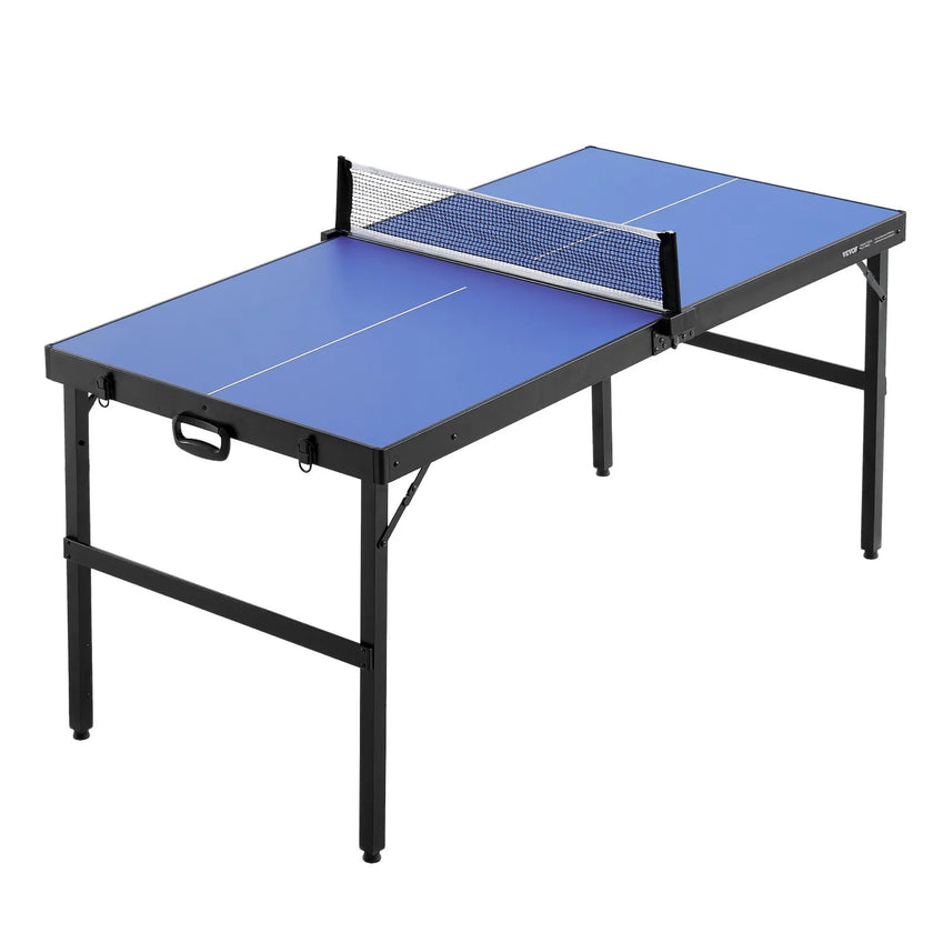 VEVOR Mid-Size Ping Pong Table Foldable Table Tennis Game Table Indoor with Net