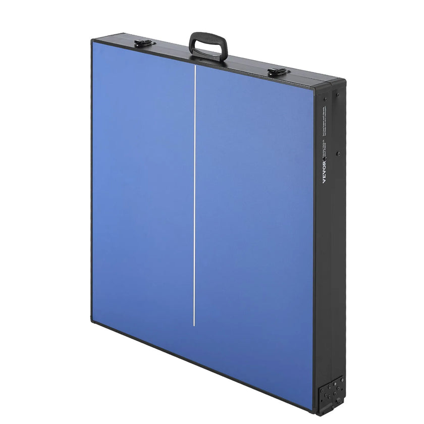 VEVOR Mid-Size Ping Pong Table Foldable Table Tennis Game Table Indoor with Net