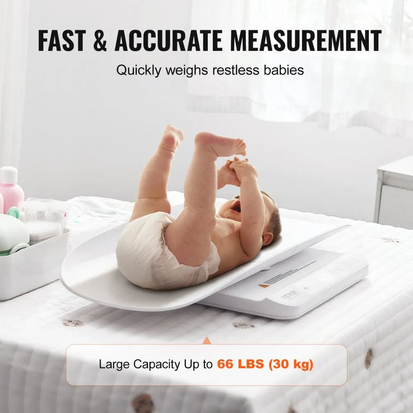 Smart Bluetooth Baby Scale – 88 lb Capacity/  2-in-1 Detachable Tray Baby Scale – 66 lb Capacity