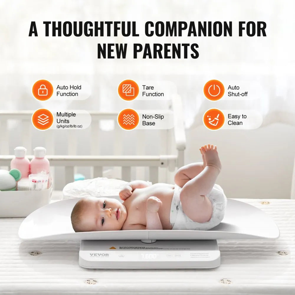 Smart Bluetooth Baby Scale – 88 lb Capacity/  2-in-1 Detachable Tray Baby Scale – 66 lb Capacity