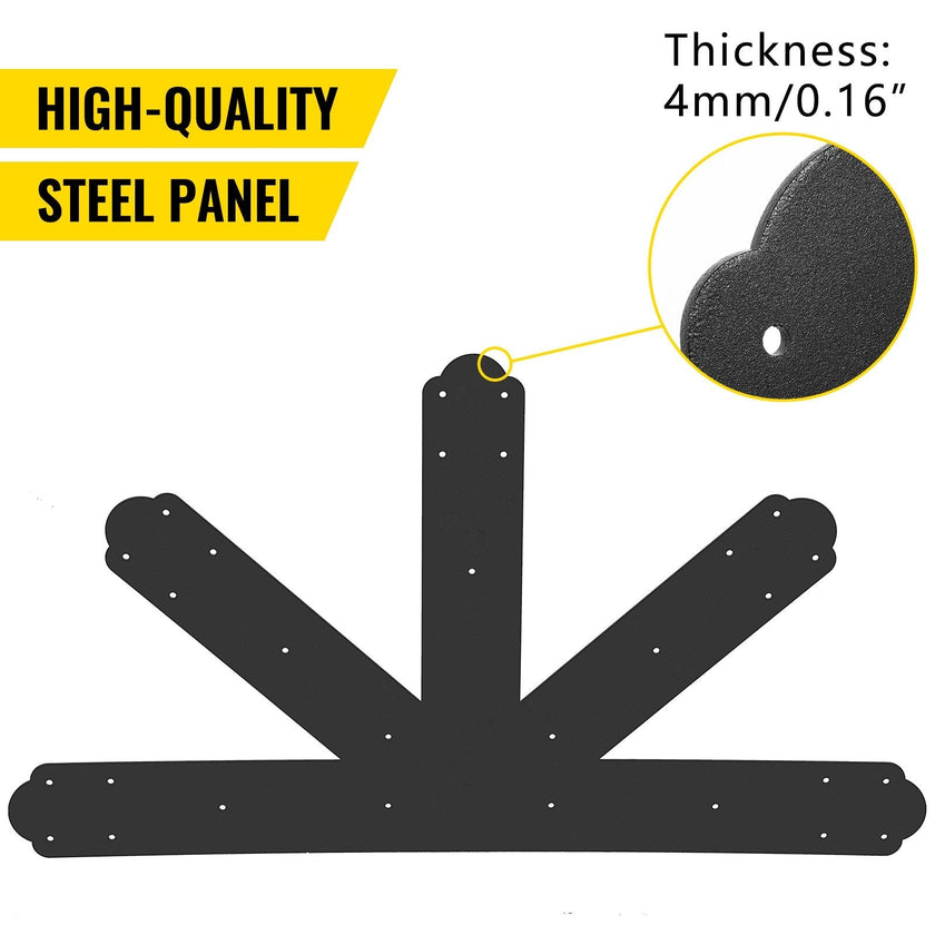 Vevor Gable Plate Truss Connector Plates 12:12 Gable Bracket Black Powder-coated