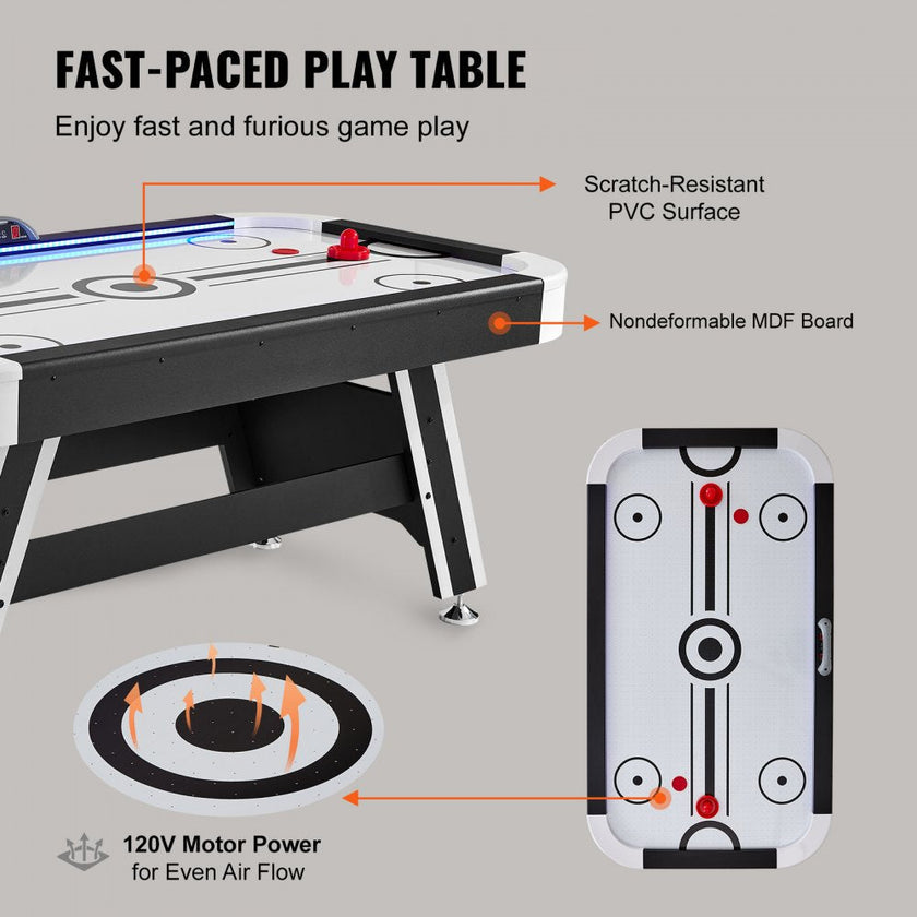 VEVOR Air-Powered Hockey Table, 72