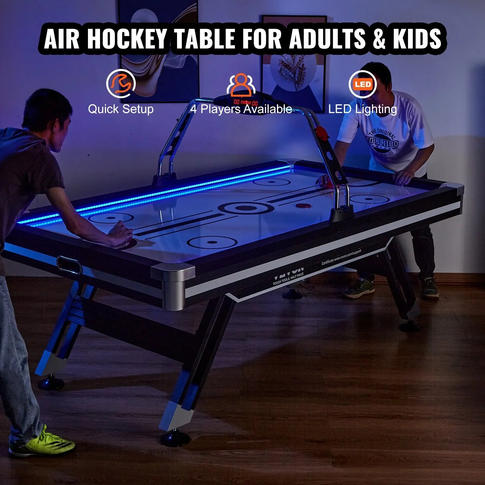 VEVOR Air-Powered Hockey Table 89