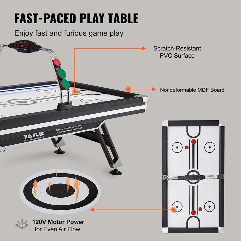 VEVOR Air-Powered Hockey Table 89