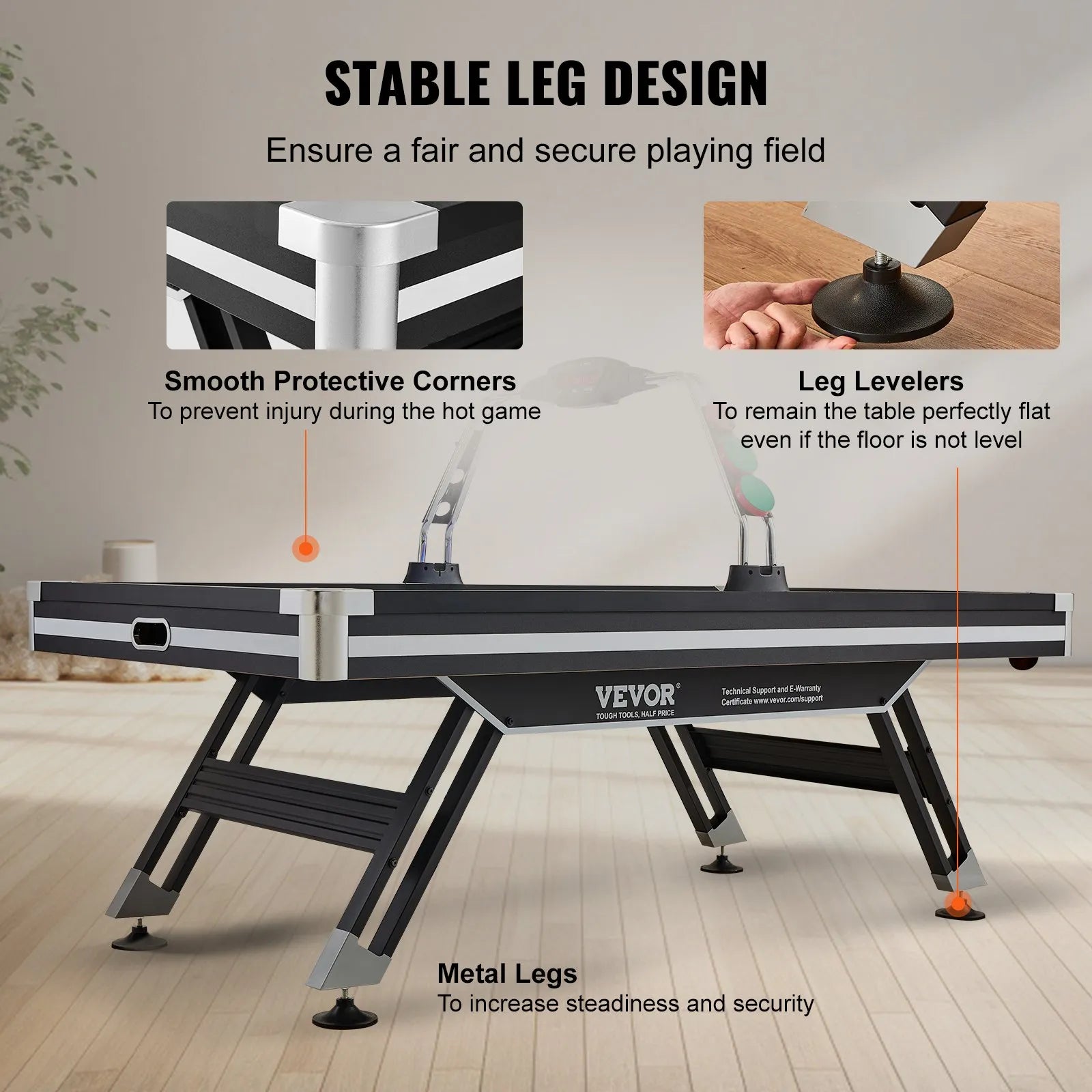 VEVOR Air-Powered Hockey Table 89