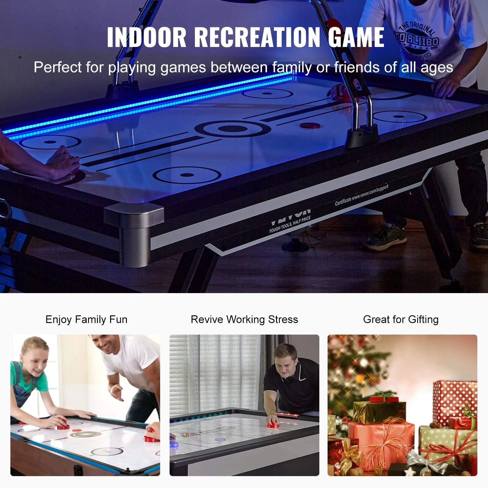 VEVOR Air-Powered Hockey Table 89