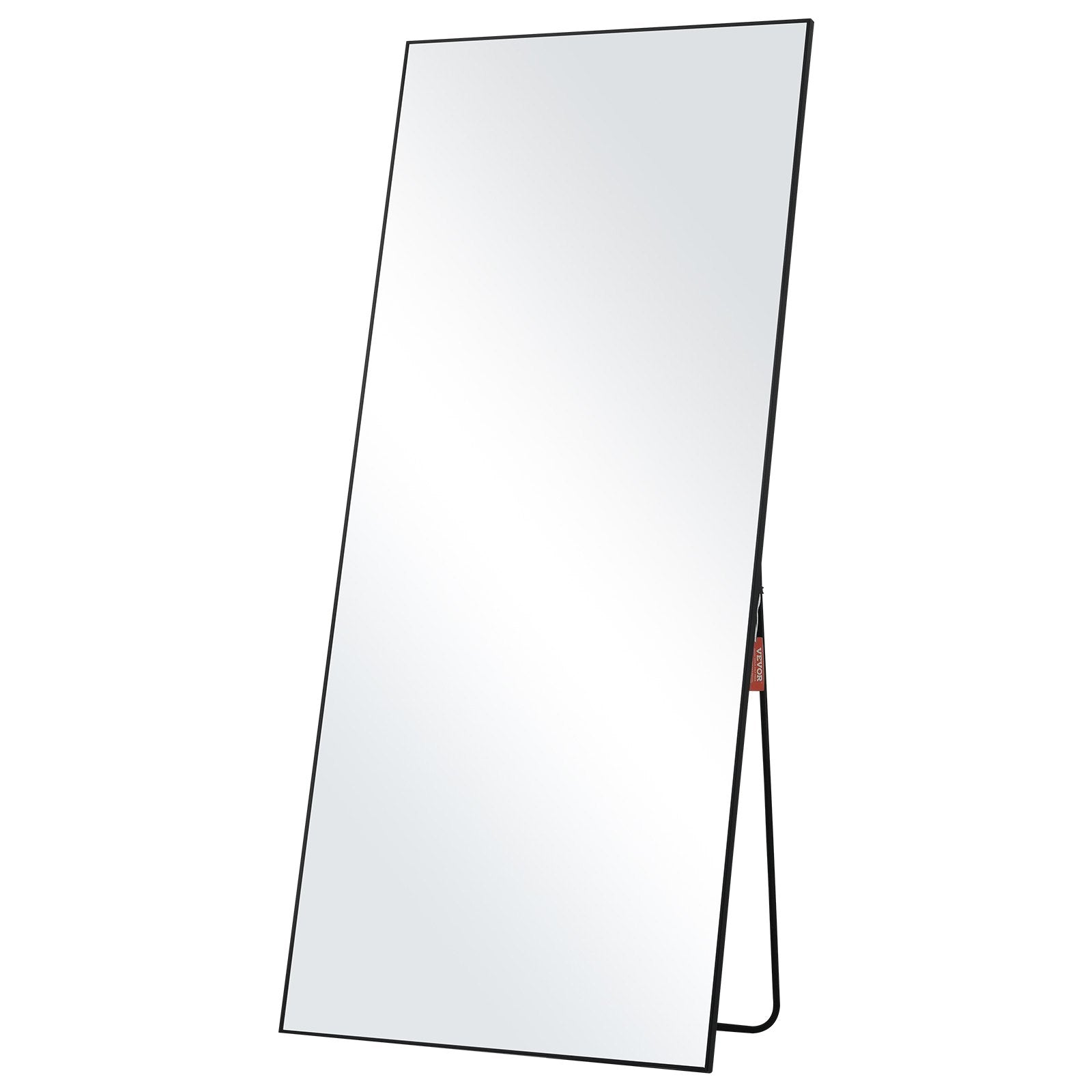 VEVOR Full Length Mirror, 71'' x 31'', Extra Large Standing Hanging or Leaning Rectangle Floor Tempered Mirror with Stand Aluminum Alloy Frame, Full Body Dressing Mirror for Living Room Bedroom, Black