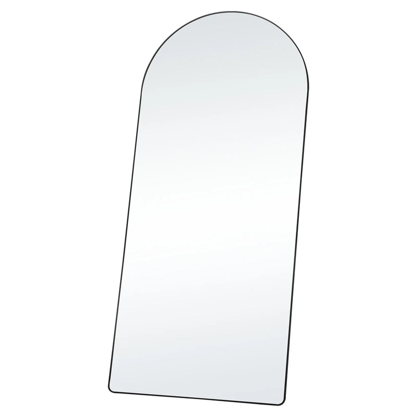 VEVOR Arched Full Length Mirror, 71'' x 32'', Large Free Standing Leaning Hanging Wall Mounted Floor Mirror with Stand Aluminum Alloy Frame, Full Body Dressing Mirror for Living Room Bedroom, Black