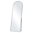 VEVOR Arched Full Length Mirror, 65'' x 22'', Large Free Standing Leaning Hanging Wall Mounted Floor Mirror with Stand Aluminum Alloy Frame, Full Body Dressing Mirror for Living Room Bedroom, Black