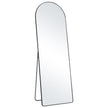 VEVOR Arched Full Length Mirror, 65'' x 22'', Large Free Standing Leaning Hanging Wall Mounted Floor Mirror with Stand Aluminum Alloy Frame, Full Body Dressing Mirror for Living Room Bedroom, Black