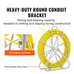 VEVOR Fish Tape Fiberglass, 492 ft, 5/16 in, Duct Rodder Fishtape Wire Puller, Cable Running Rod with Steel Reel Stand, 3 Pulling Heads, Fishing Tools for Walls and Electrical Conduit, Non-Conductive