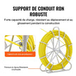 VEVOR Fish Tape Fiberglass, 425 ft, 1/4 inch, Duct Rodder Fishtape Wire Puller, Cable Running Rod with Steel Reel Stand, 3 Pulling Heads, Fishing Tools for Walls and Electrical Conduit, Non-Conductive