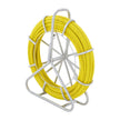VEVOR Fish Tape Fiberglass, 425 ft, 1/4 inch, Duct Rodder Fishtape Wire Puller, Cable Running Rod with Steel Reel Stand, 3 Pulling Heads, Fishing Tools for Walls and Electrical Conduit, Non-Conductive