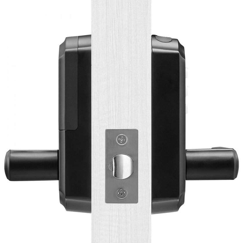 VEVOR Keyless Entry Door Lock, Password and Key Unlock Combination Door Lock, Electronic Keypad Entry Lever, Auto-Locking Keypad Door Lock with Deadbolt for Front Door, Matte Black, 5.63 x 2.76 in