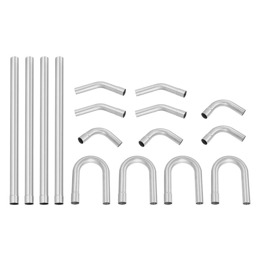 VEVOR DIY Universal Exhaust Kit 16 Pieces Exhaust Pipe Kit with Slip-Fit Joint