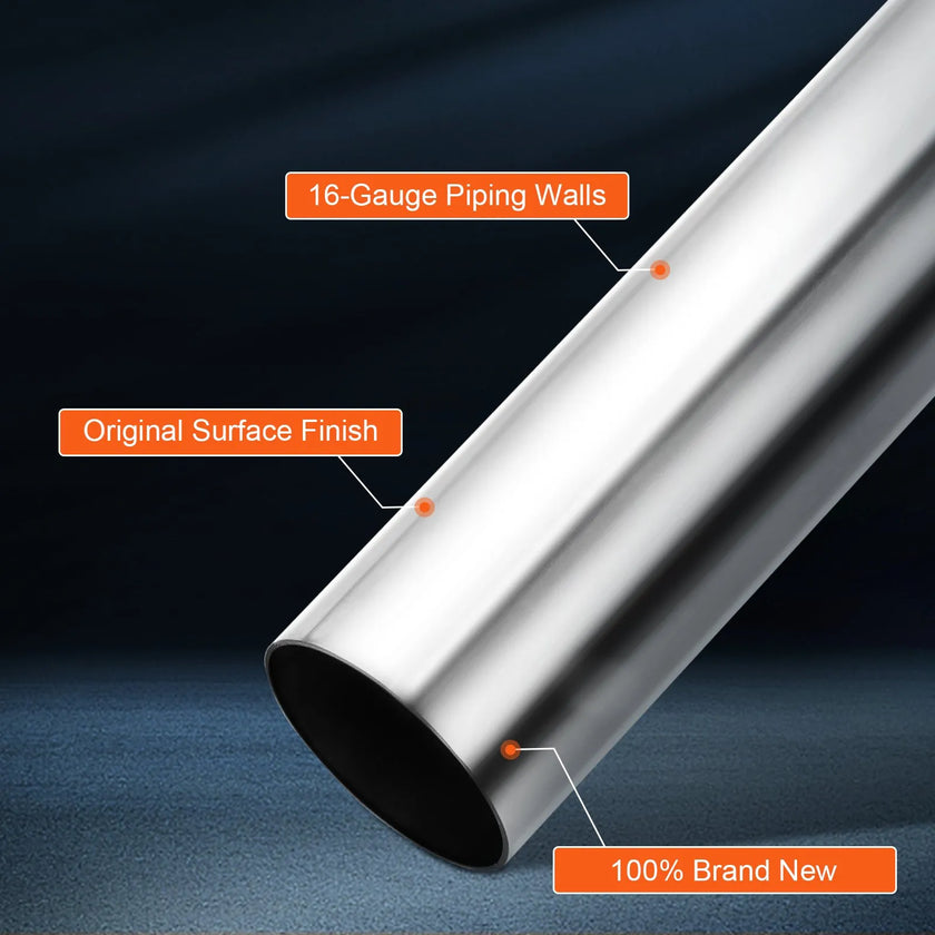 VEVOR DIY Universal Exhaust Kit 8 Pieces Exhaust Pipe Kit with Slip-Fit Joint