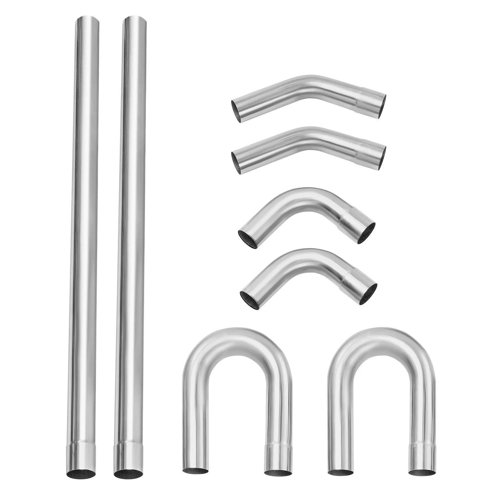 VEVOR DIY Universal Exhaust Kit 8 Pieces Exhaust Pipe Kit with Slip-Fit Joint