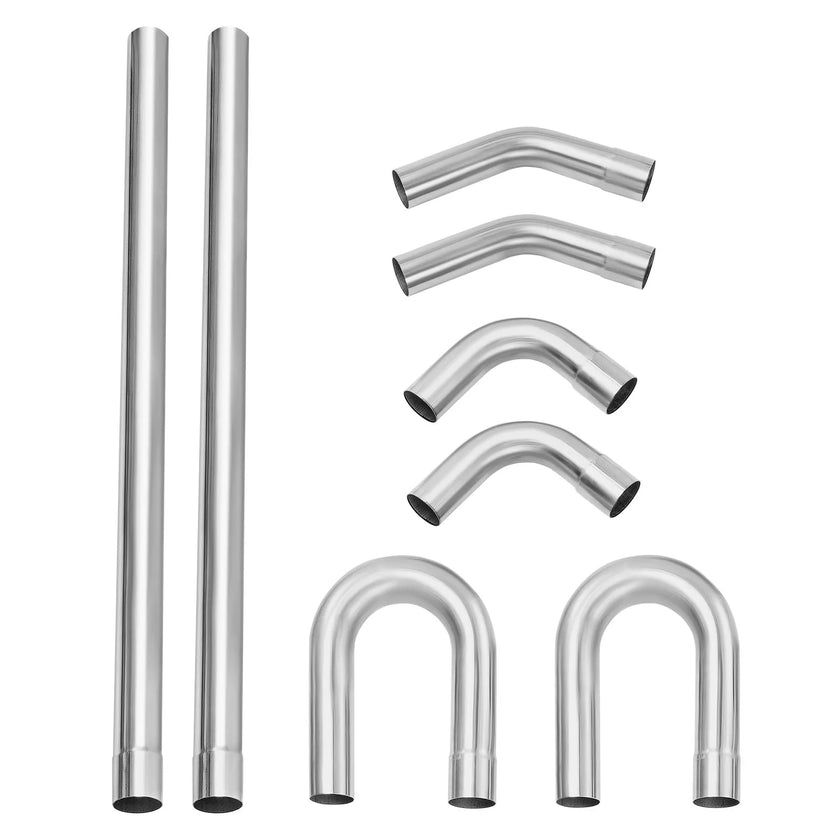 VEVOR DIY Universal Exhaust Kit 8 Pieces Exhaust Pipe Kit with Slip-Fit Joint