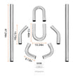 VEVOR DIY Universal Exhaust Kit 8 Pieces Exhaust Pipe Kit with Slip-Fit Joint