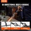 VEVOR Blacksmith Tongs, 18” V-Bit Bolt Tongs, Carbon Steel Forge Tongs with A3 Steel Rivets, for Long, Irregular, and Nail-shaped Forgings, for Beginner and Seasoned Blacksmiths and Bladesmiths