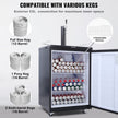 VEVOR Beer Kegerator, Single Tap Draft Beer Dispenser, Full Size Keg Refrigerator With Shelves, CO2 Cylinder, Drip Tray & Rail, 32°F- 75.2°F Temperature Control, Holds 1/6, 1/4, 1/2 Barrels, Black