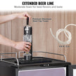 VEVOR Beer Kegerator, Single Tap Draft Beer Dispenser, Full Size Keg Refrigerator With Shelves, CO2 Cylinder, Drip Tray & Rail, 32°F- 75.2°F Temperature Control, Holds 1/6, 1/4, 1/2 Barrels, Black