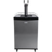 VEVOR Beer Kegerator, Dual Tap Draft Beer Dispenser, Full Size Keg Refrigerator With Shelves, CO2 Cylinder, Drip Tray & Rail, 32°F- 75.2°F Temperature Control, Holds 1/6, 1/4, 1/2 Barrels, Black