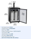 VEVOR Beer Kegerator, Dual Tap Draft Beer Dispenser, Full Size Keg Refrigerator With Shelves, CO2 Cylinder, Drip Tray & Rail, 32°F- 75.2°F Temperature Control, Holds 1/6, 1/4, 1/2 Barrels, Black