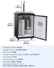 VEVOR Beer Kegerator Draft Beer Dispenser Full Size Keg Refrigerator Single Tap
