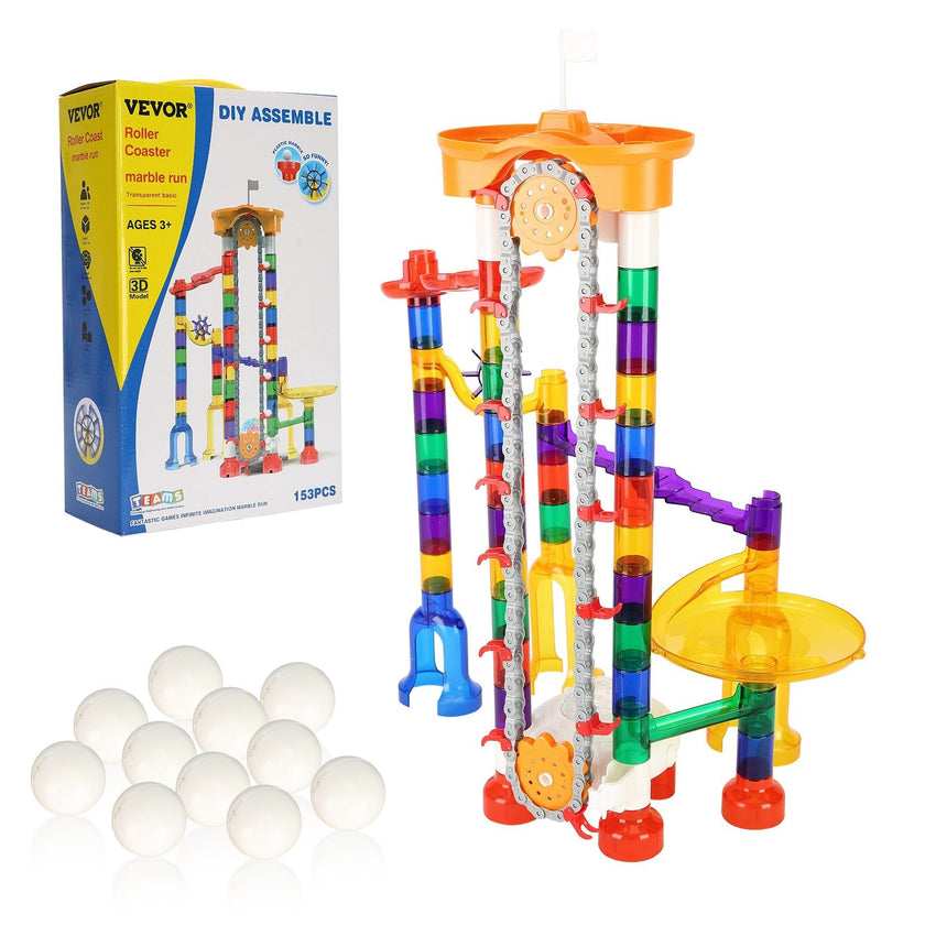 VEVOR Marble Run Set 153 PCS with Motorized Elevator Educational Gift for Kids
