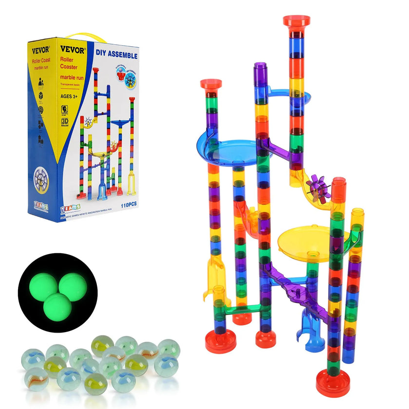 VEVOR Marble Run Set 110 PCS Building STEM Toy Educational Blocks Gift for Kids