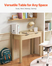 VEVOR Small Desk with Drawer Kids Desk for Bedroom Simple Study Table Light Wood