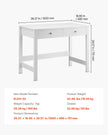 VEVOR Small Desk with Drawers Kids Desk for Bedroom Simple Study Table White