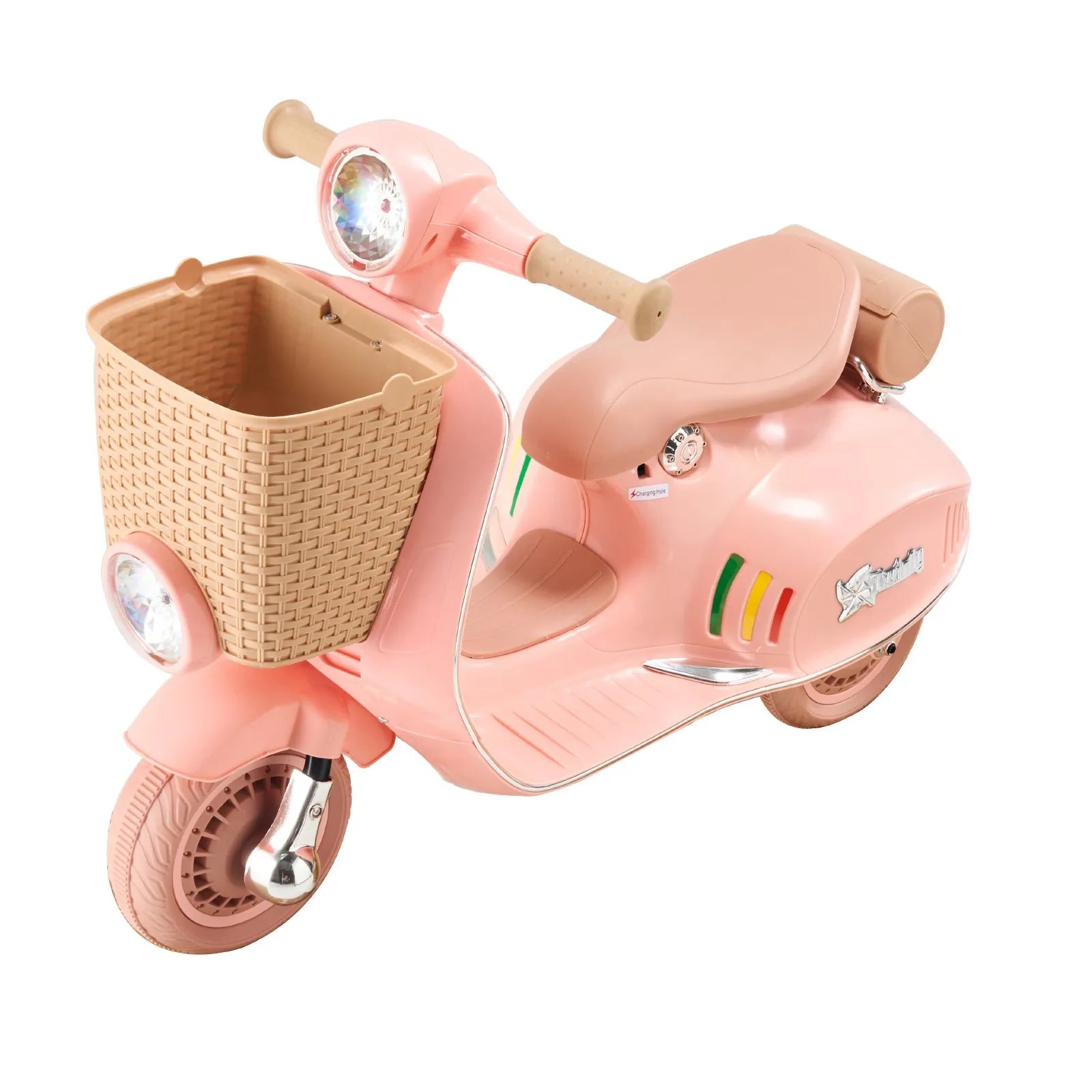 VEVOR Kids Ride on Motorcycle 6V Electric Motor Trike with LED for Kids Aged 3+