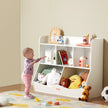 VEVOR Wood Kid Storage Cubby, Toy Storage Organizer with Bookshelf, 5-Cubby Wood Toy Storage Cabinet, Children Book Toy Shelf for Kids Room, Playroom, Kindergarten, Nursery, White