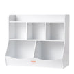 VEVOR Wood Kid Storage Cubby, Toy Storage Organizer with Bookshelf, 5-Cubby Wood Toy Storage Cabinet, Children Book Toy Shelf for Kids Room, Playroom, Kindergarten, Nursery, White