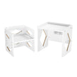 VEVOR Weaning Table and Chair Set Montessori Kids Activity Table and Chair White