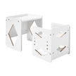 VEVOR Weaning Table and Chair Set Montessori Kids Activity Table and Chair White