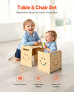 VEVOR Weaning Table and Chair Set Montessori Toddler Desk with Blackboard Wood
