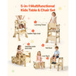 Montessori Toddler Tower & Weaning Table Set, Adjustable Wooden Kitchen Step Stool with Chair, Chalkboard & Backrest for Kids Ages 1-5