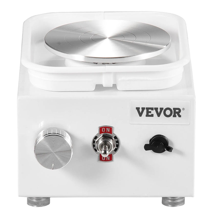 VEVOR Mini Pottery Wheel Electric Ceramic Wheel Machine 0-320RPM Speed White