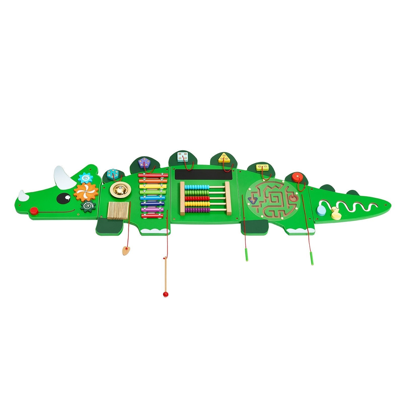 VEVOR Dinosaur Activity Wall Busy Board Panels 11 Activities Sensory Wall Panel