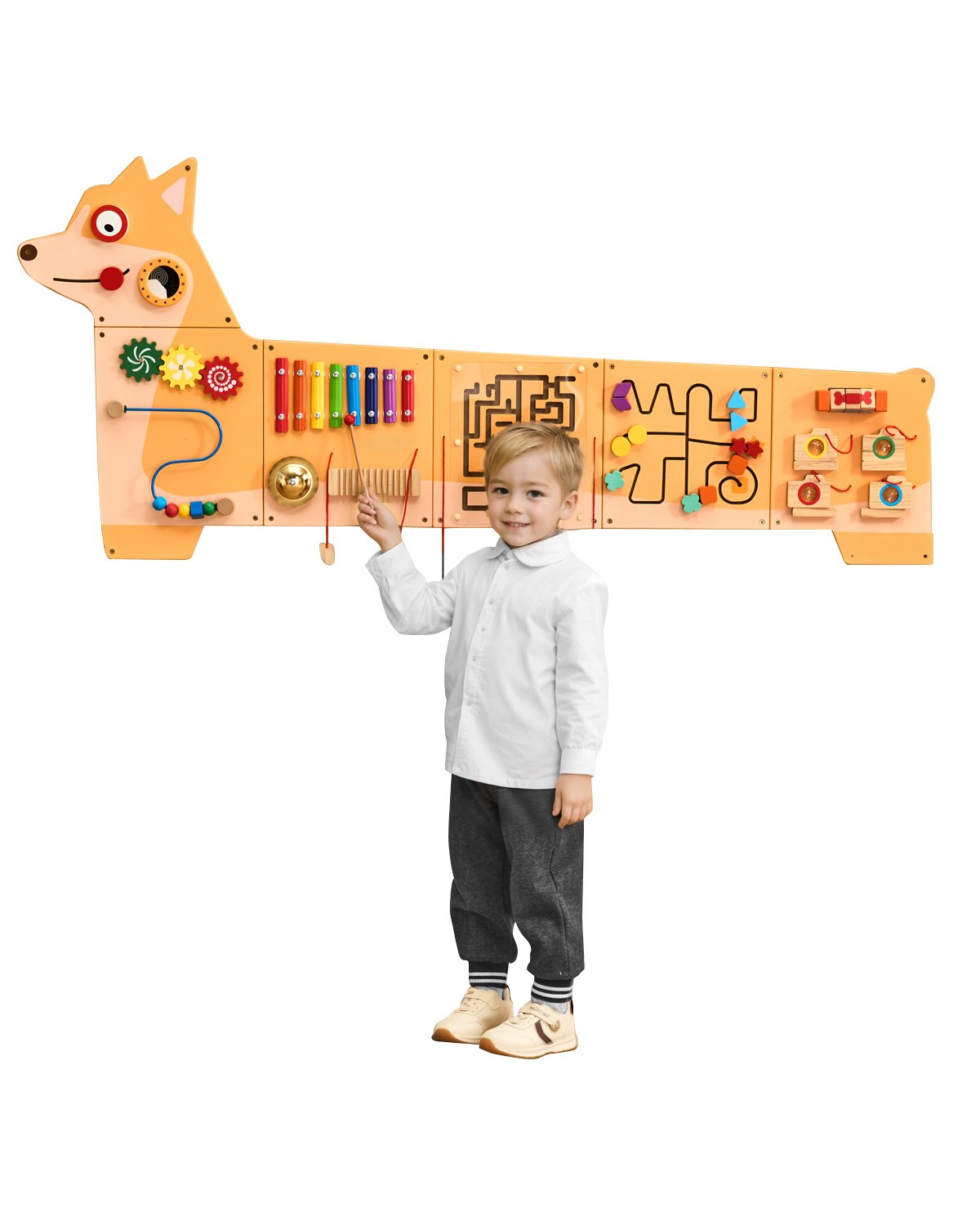 VEVOR Puppy Activity Wall Busy Board Panels 12 Activities Sensory Wall Panel