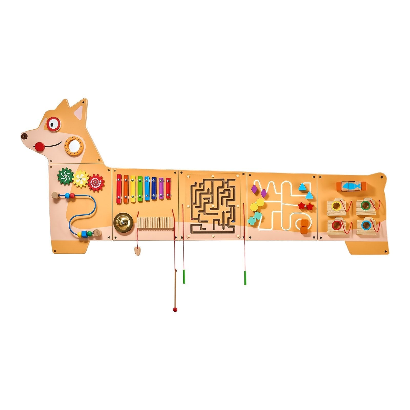 VEVOR Puppy Activity Wall Busy Board Panels 12 Activities Sensory Wall Panel