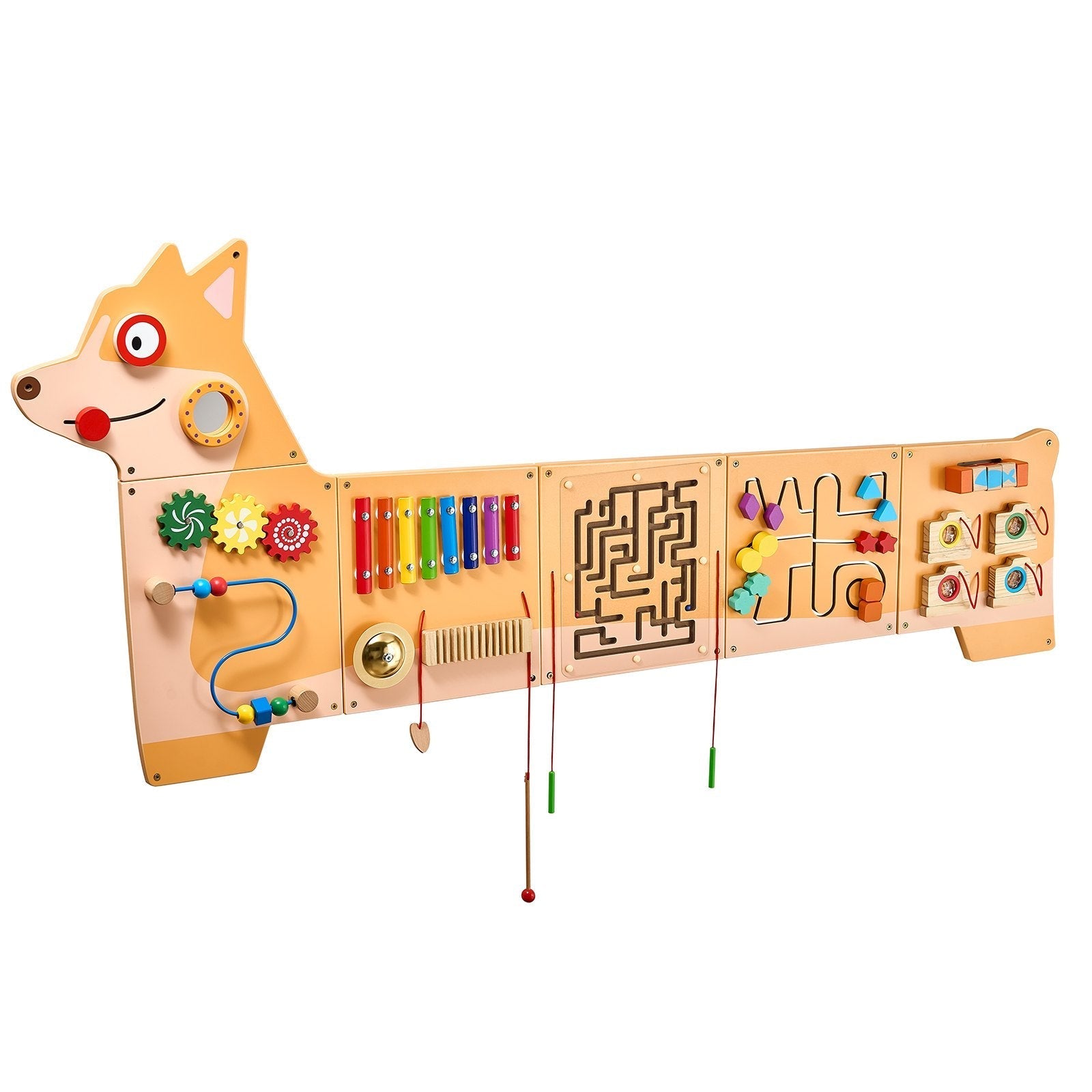 VEVOR Puppy Activity Wall Busy Board Panels 12 Activities Sensory Wall Panel