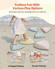 VEVOR Kids Balance Stepping Stones Sensory Obstacle Course 6 PCS Outdoor Indoor
