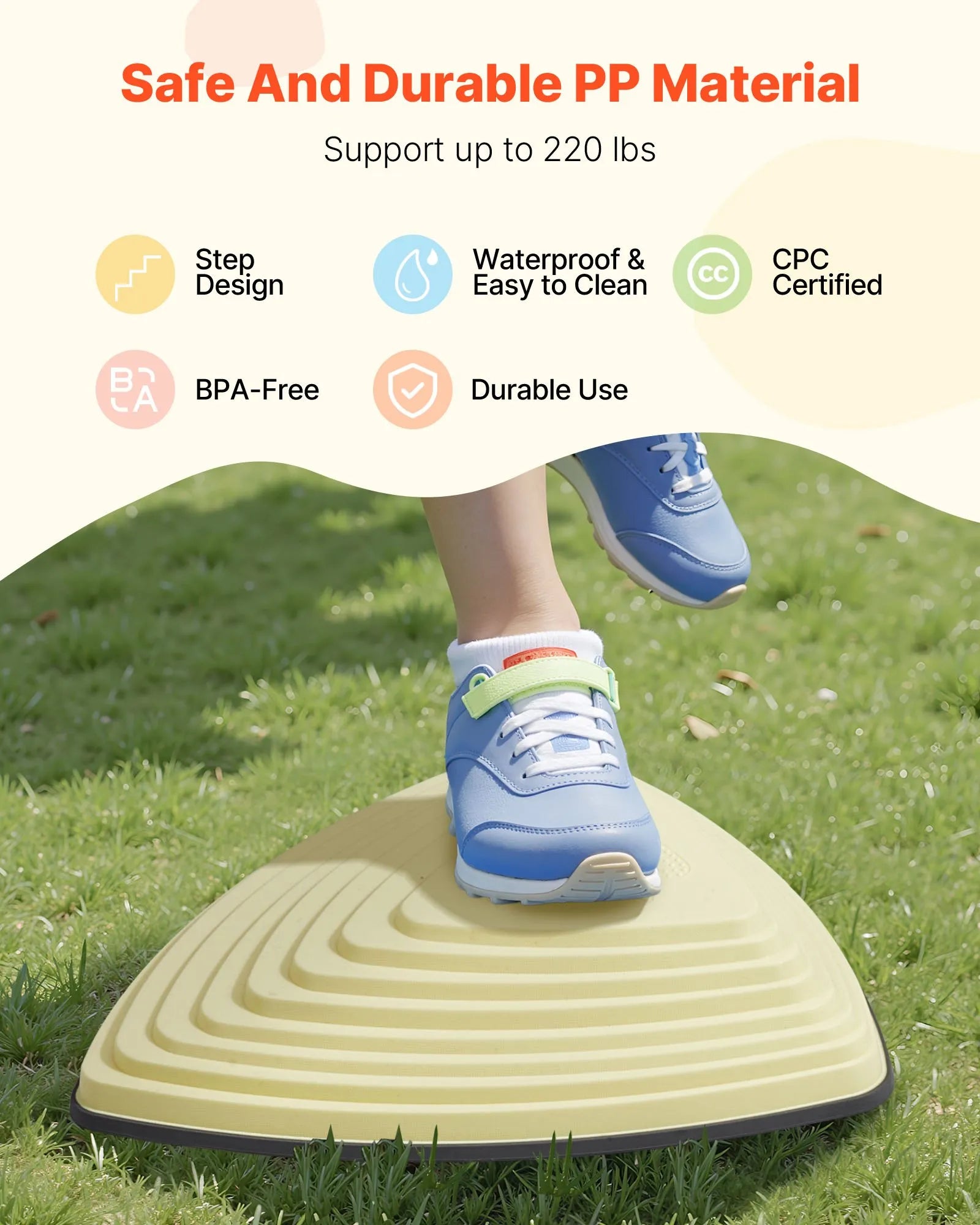 VEVOR Kids Balance Stepping Stones Sensory Obstacle Course 6 PCS Outdoor Indoor