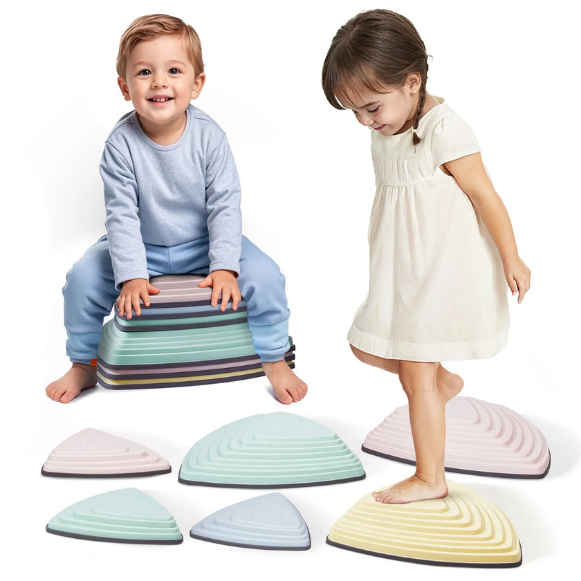 VEVOR Kids Balance Stepping Stones Sensory Obstacle Course 6 PCS Outdoor Indoor